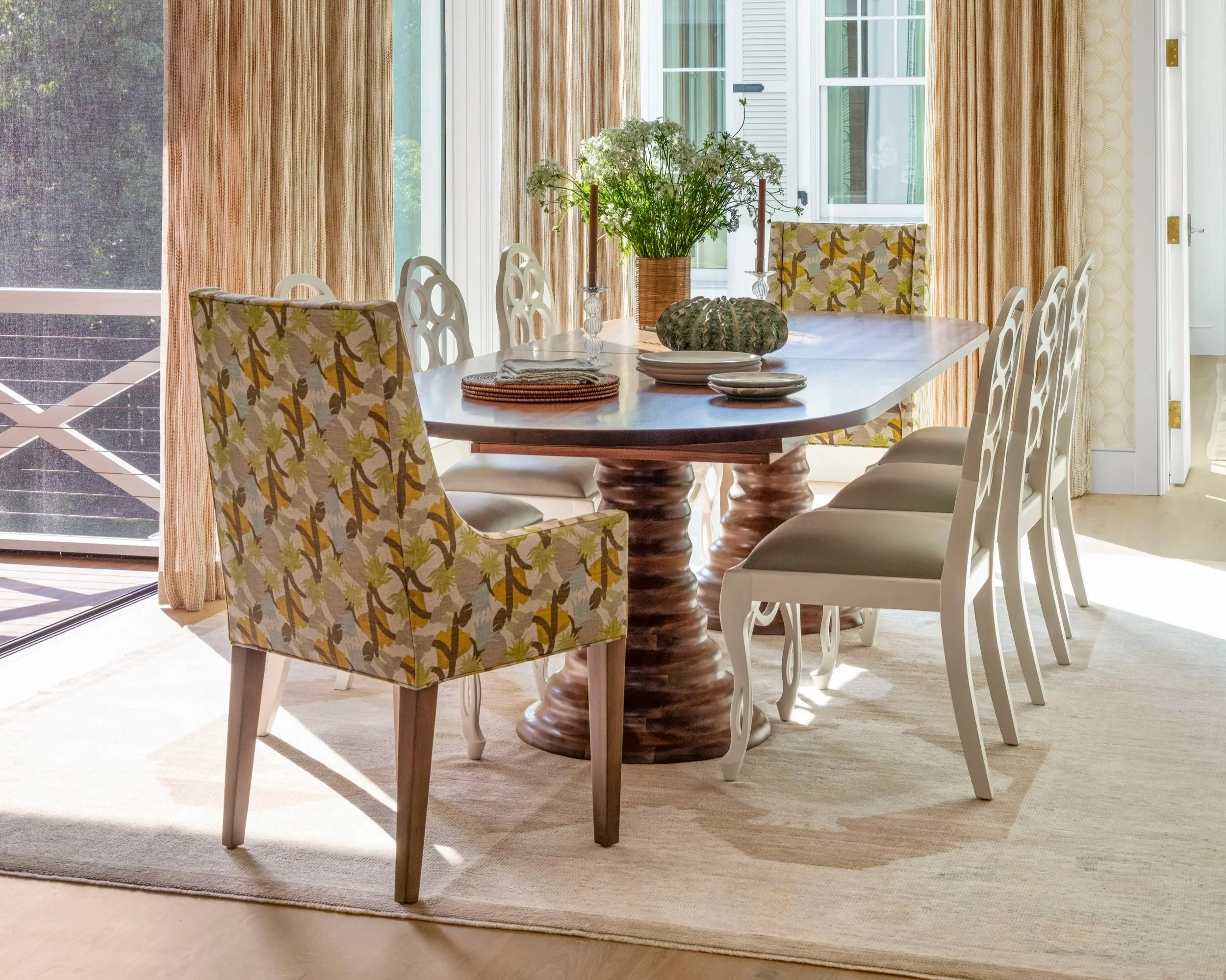 Amelia Extendable Double Pedestal Dining Table | Walnut — Doorman